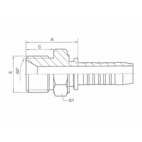 Hydraulická koncovka AGR 8 3/8" Hydraulická koncovka AGR 8 3/8"
